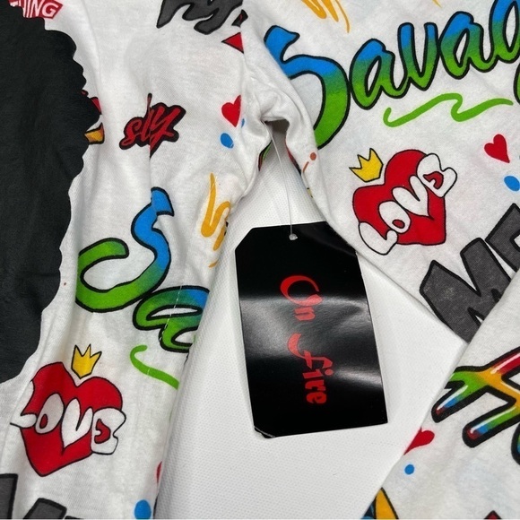 On Fire Tee Tshirt Queen Educated Empowerment Boss Bling Street Long Sleeve New - Picture 10 of 11